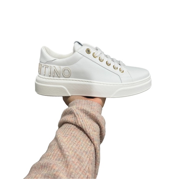 Valentino By Mario Valentino Shoes - VALENTINO BY MARIO VALENTINO ALICE LOGO LEATHER SNEAKERS